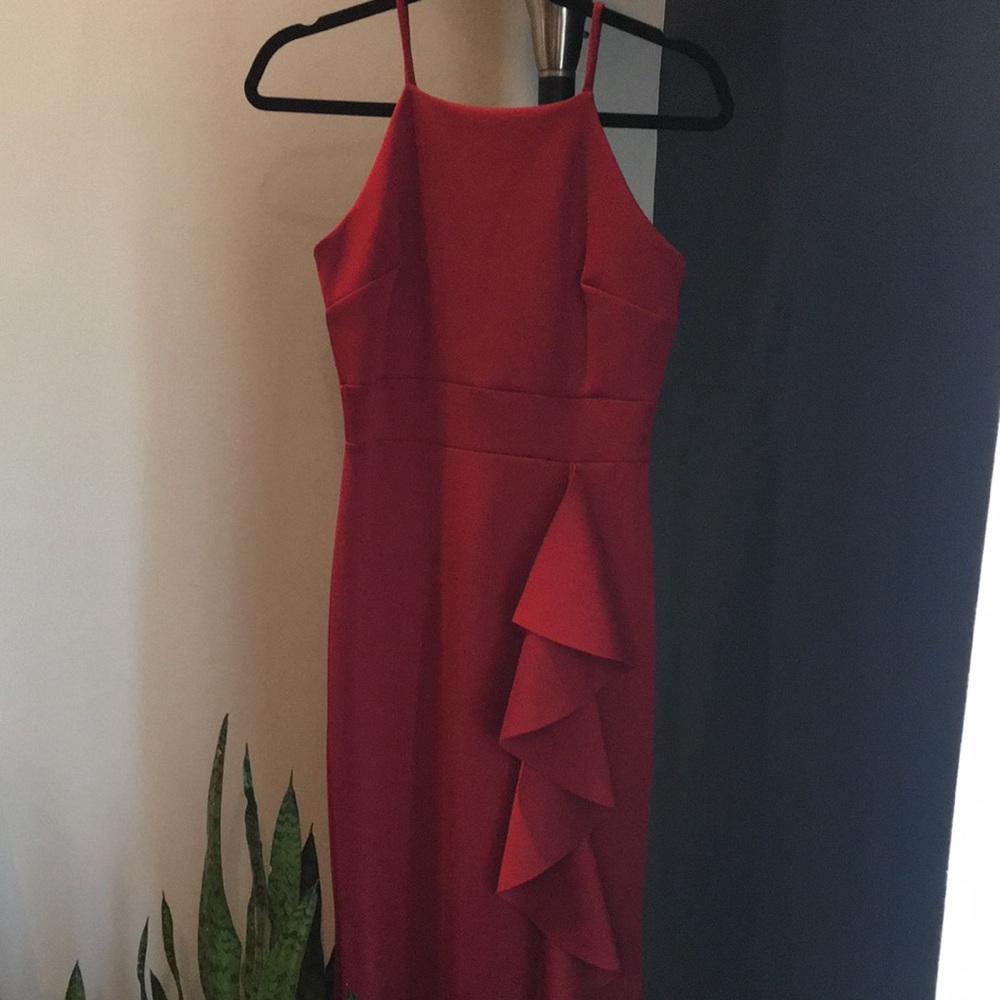 Burgundy long dress - Picture 3 of 5